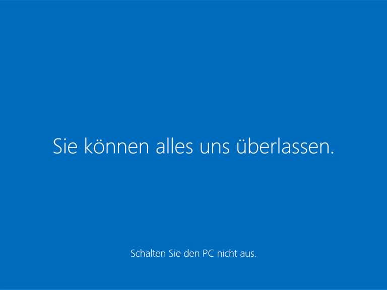 Screenshot Windows 10 Installation